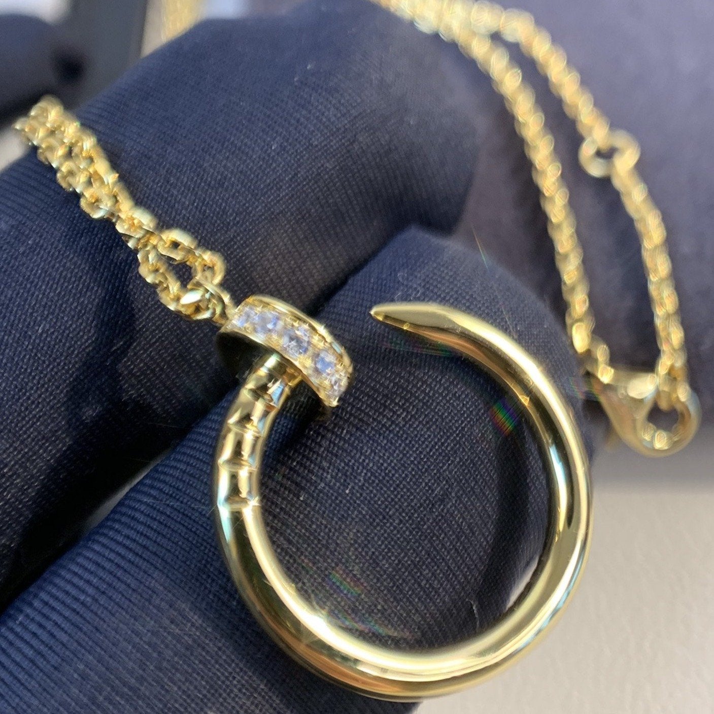 [✨ROSE✨]JUSTE NECKLACE GOLD DIAMONDS