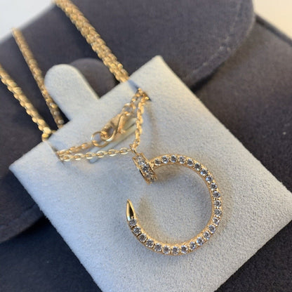 [✨ROSE✨]JUSTE NECKLACE PINK GOLD DIAMONDS