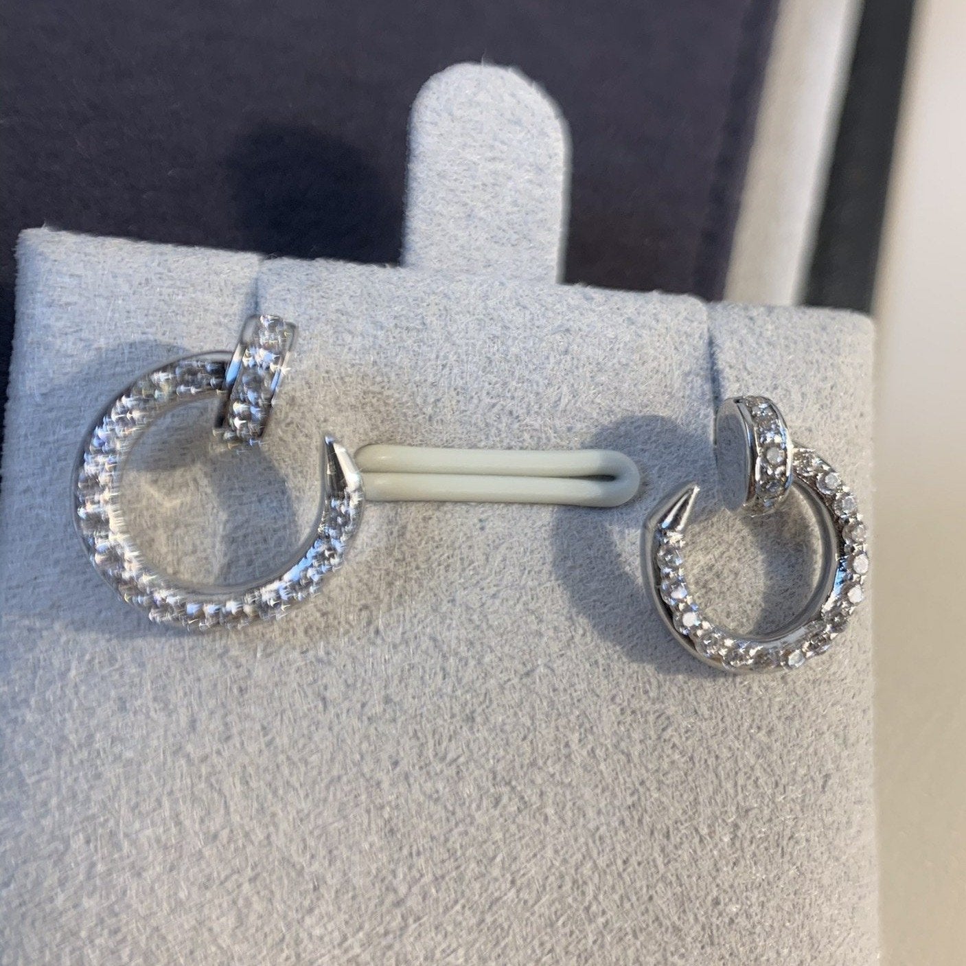 [✨ROSE✨]JUSTE EARRINGS SILVER DIAMONDS