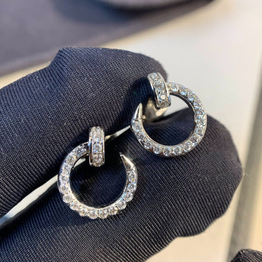 [✨ROSE✨]JUSTE EARRINGS SILVER DIAMONDS