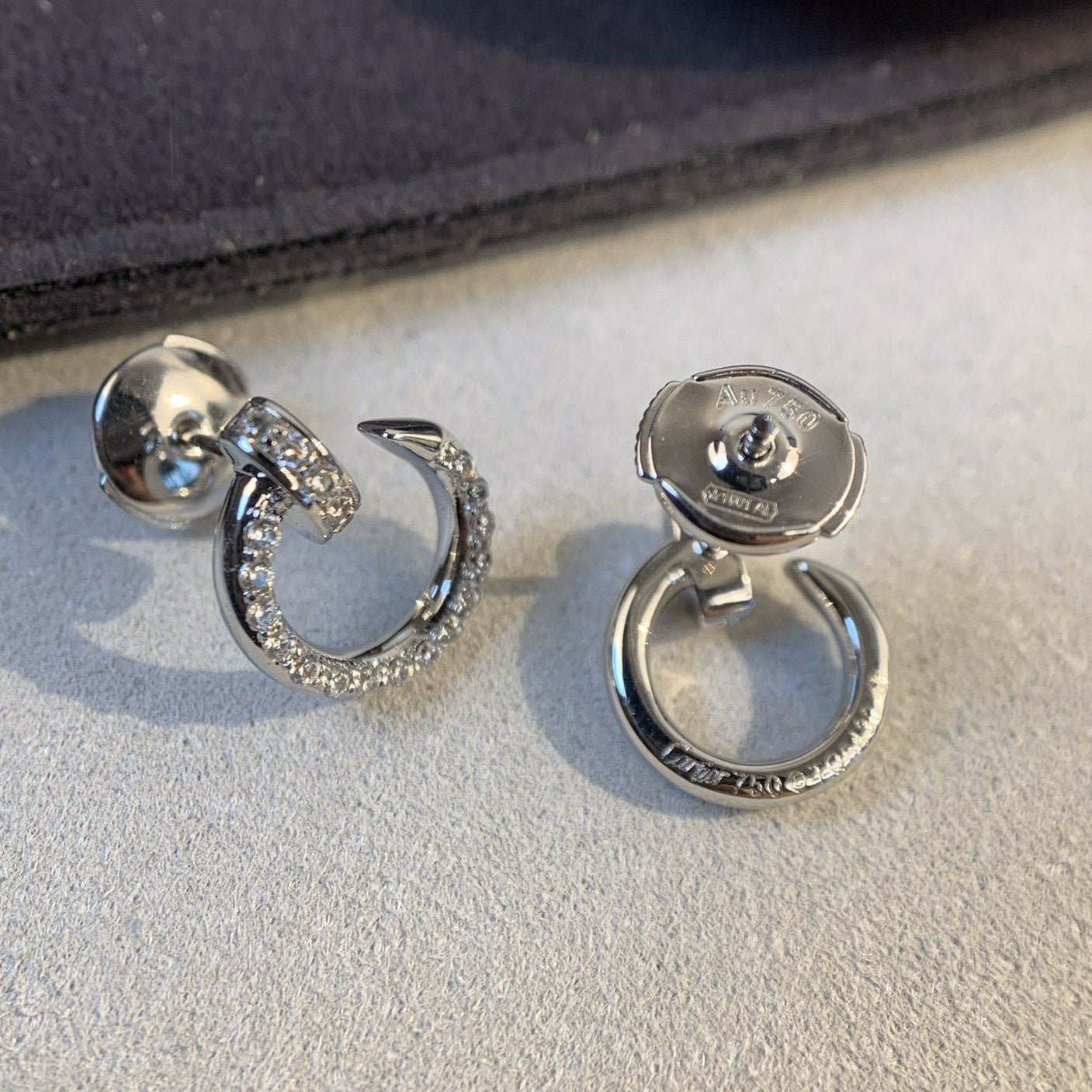 [✨ROSE✨]JUSTE EARRINGS SILVER DIAMONDS