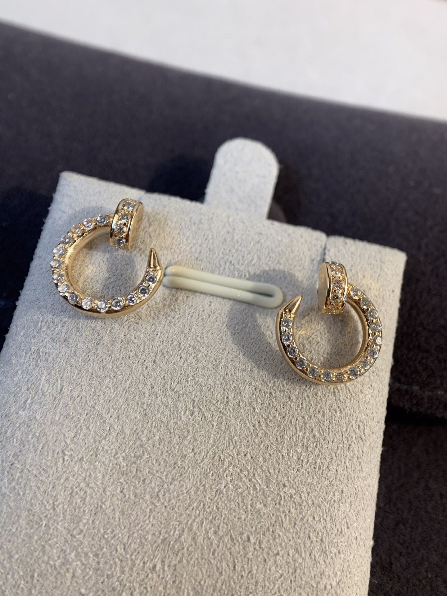 [✨ROSE✨]JUSTE EARRINGS GOLD DIAMONDS