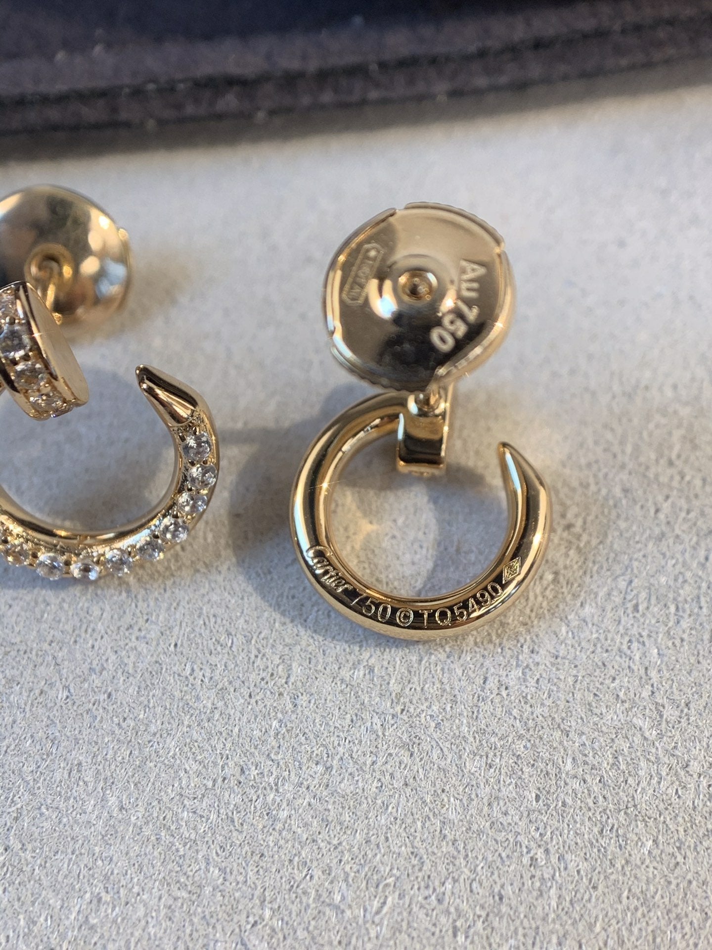 [✨ROSE✨]JUSTE EARRINGS GOLD DIAMONDS