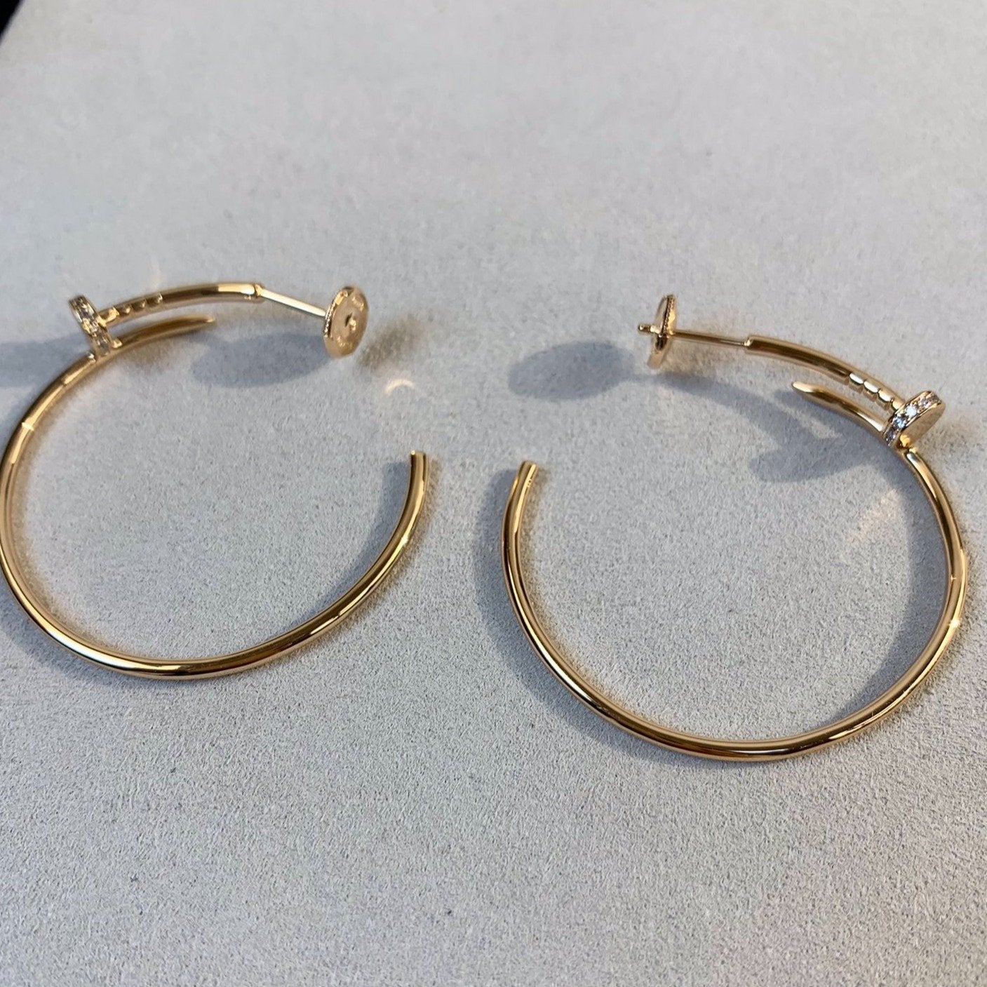 [✨ROSE✨]JUSTE EARRINGS GOLD DIAMONDS 1.8MM