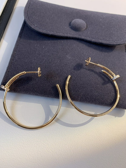 [✨ROSE✨]JUSTE EARRINGS GOLD DIAMONDS 1.8MM