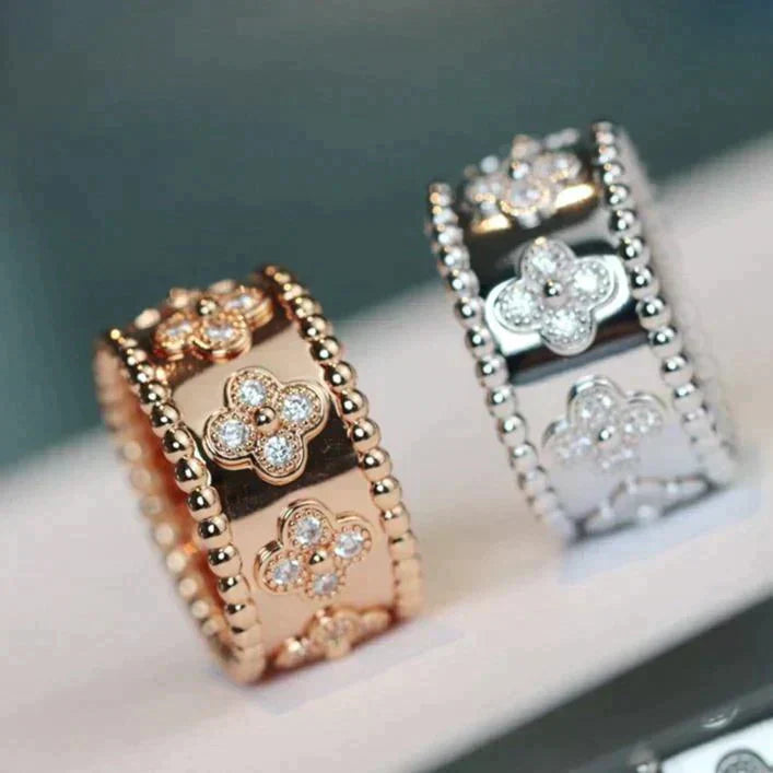 [✨ROSE✨]CLOVER KALEIDOSCOPE RING 10MM