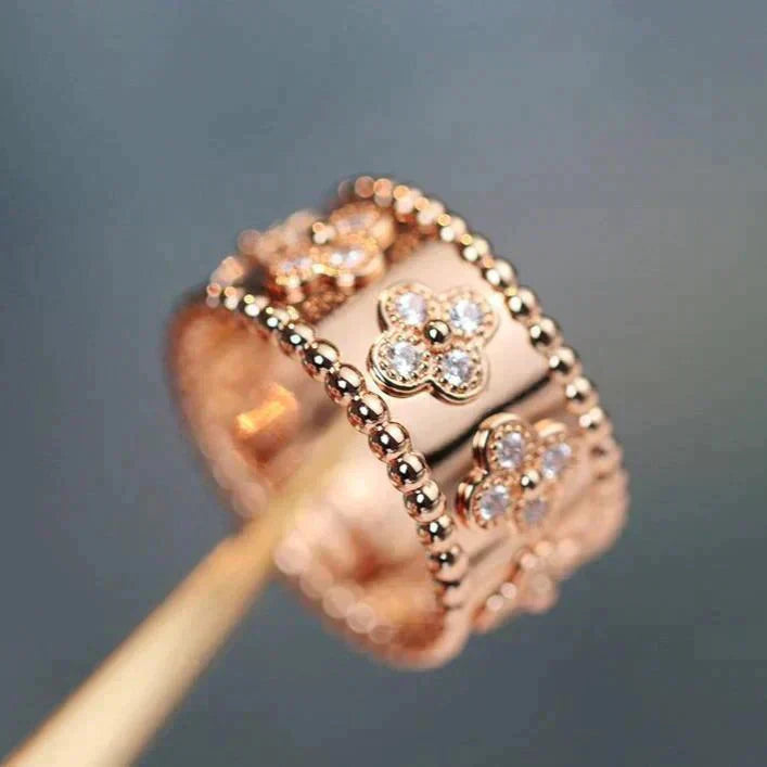 [✨ROSE✨]CLOVER KALEIDOSCOPE RING 10MM