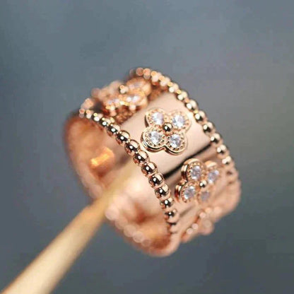 [✨ROSE✨]CLOVER KALEIDOSCOPE RING 10MM