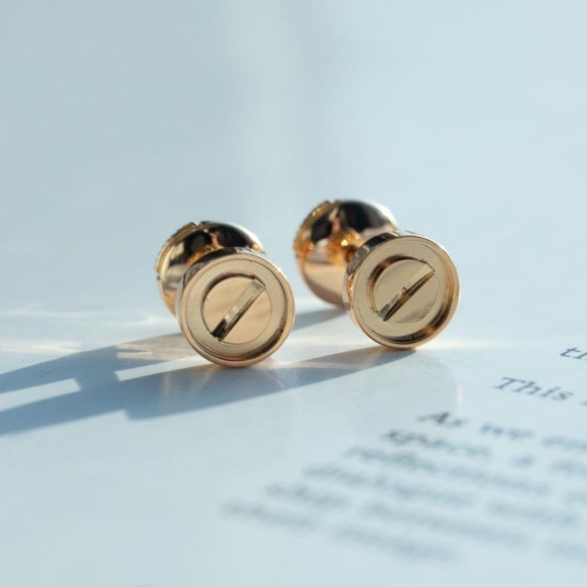 [✨ROSE✨]LOVE EARRINGS PINK GOLD 10MM