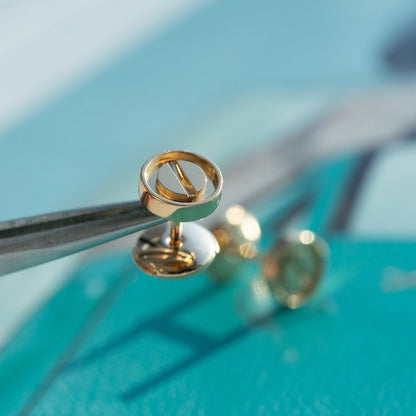 [✨ROSE✨]LOVE EARRINGS PINK GOLD 10MM