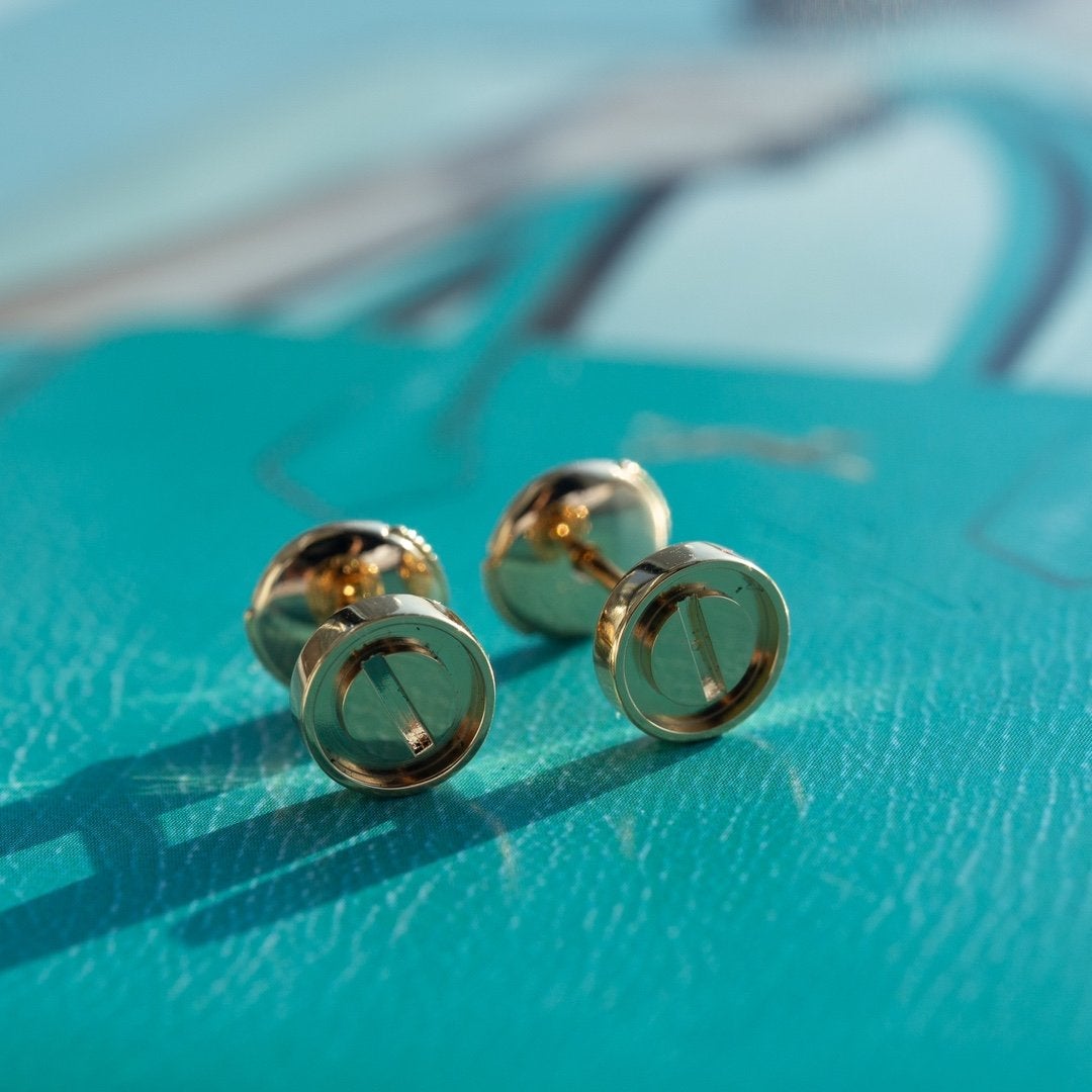 [✨ROSE✨]LOVE EARRINGS PINK GOLD 10MM