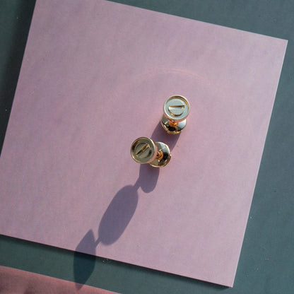 [✨ROSE✨]LOVE EARRINGS PINK GOLD 10MM