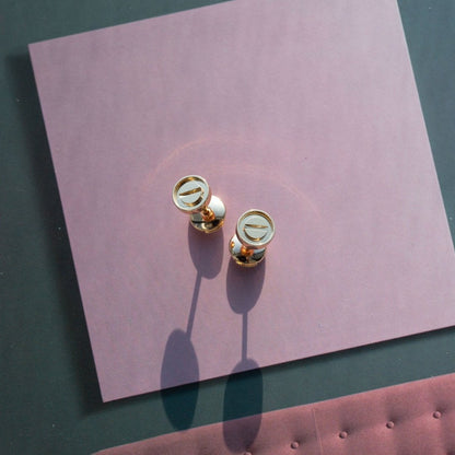 [✨ROSE✨]LOVE EARRINGS PINK GOLD 10MM