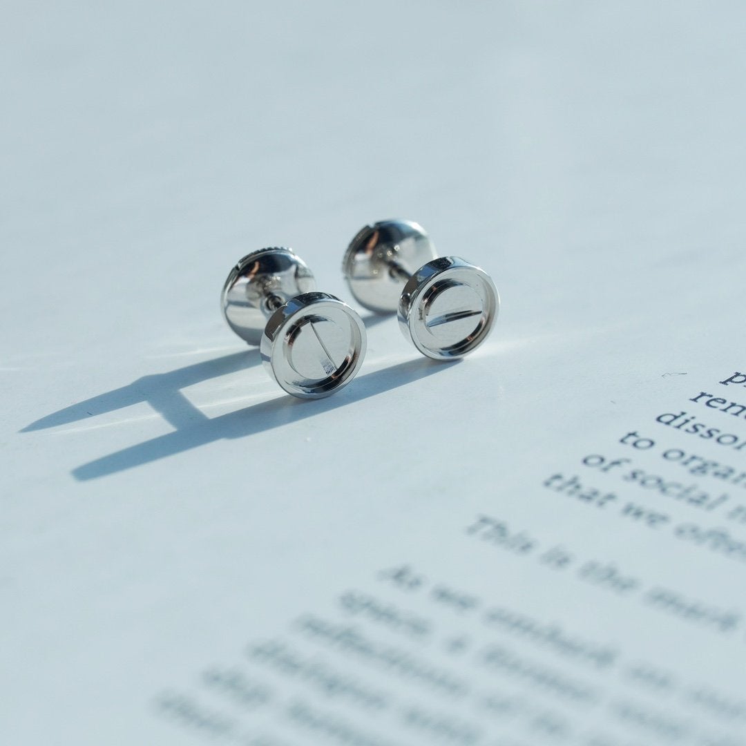[✨ROSE✨]LOVE EARRINGS SILVER 10MM