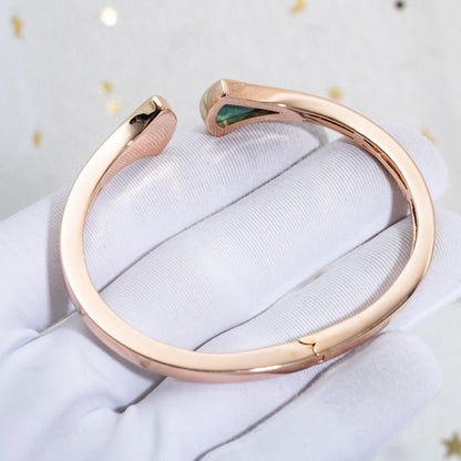 [✨ROSE✨]DREAM BRACELET OPEN MALACHITE PINK GOLD