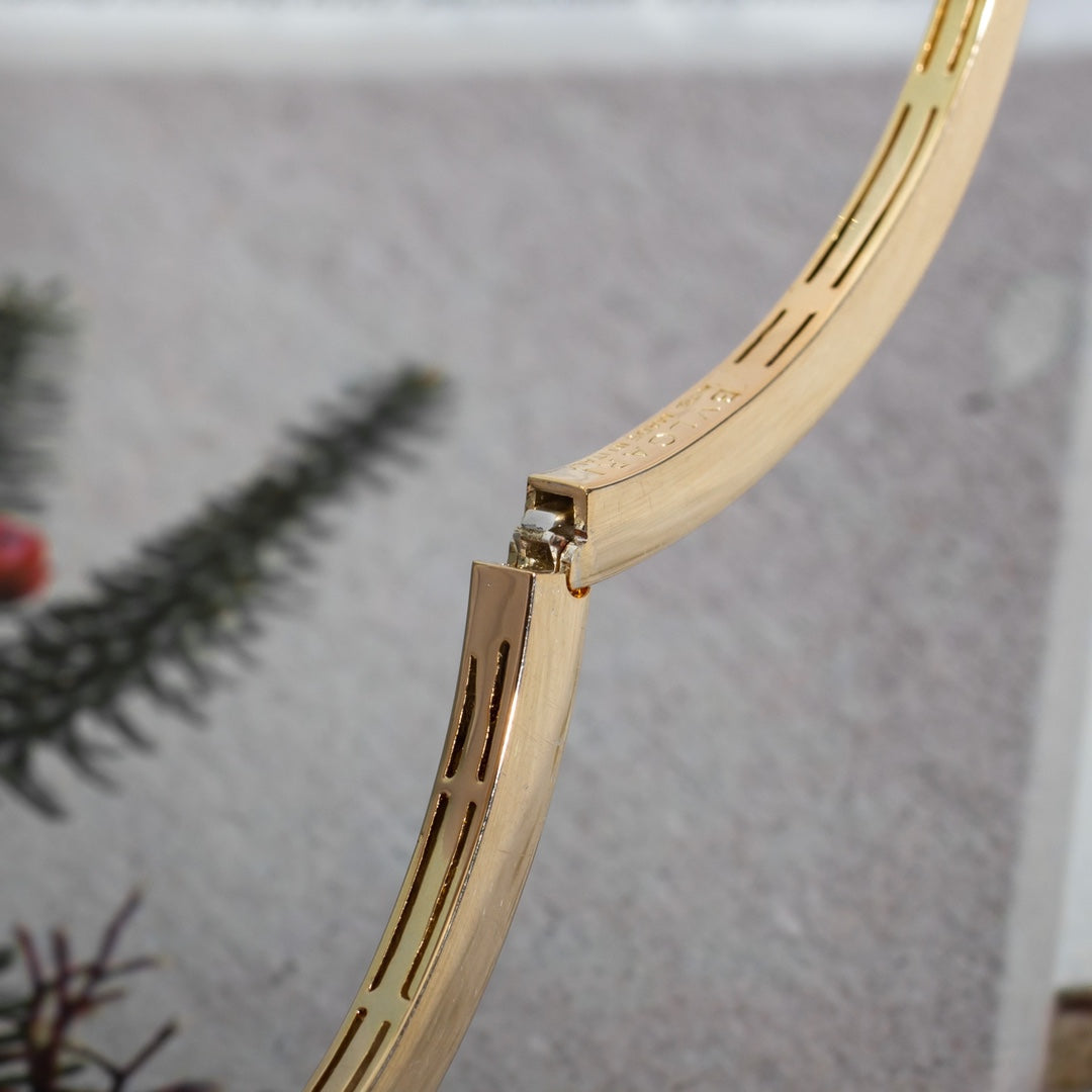 [✨ROSE✨]SERPENTI BRACELET PINK GOLD DIAMOND DOUBLE SNAKE