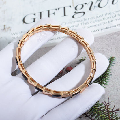 [✨ROSE✨]SERPENTI BRACELET PINK GOLD ONYX