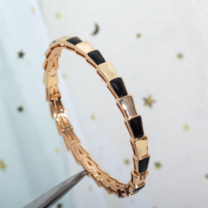 [✨ROSE✨]SERPENTI BRACELET PINK GOLD ONYX