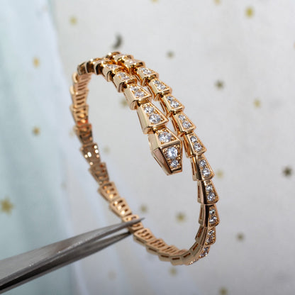 [✨ROSE✨]SERPENTI BRACELET 6.8MM PINK GOLD DIAMOND