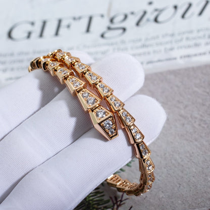 [✨ROSE✨]SERPENTI BRACELET 6.8MM PINK GOLD DIAMOND