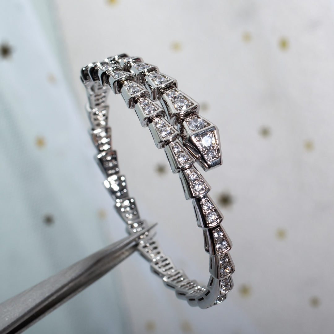 [✨ROSE✨]SERPENTI BRACELET 6MM SILVER DIAMOND