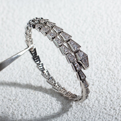 [✨ROSE✨]SERPENTI BRACELET 6MM SILVER DIAMOND