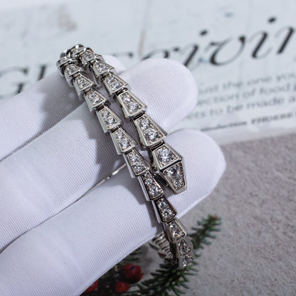 [✨ROSE✨]SERPENTI BRACELET 6MM SILVER DIAMOND