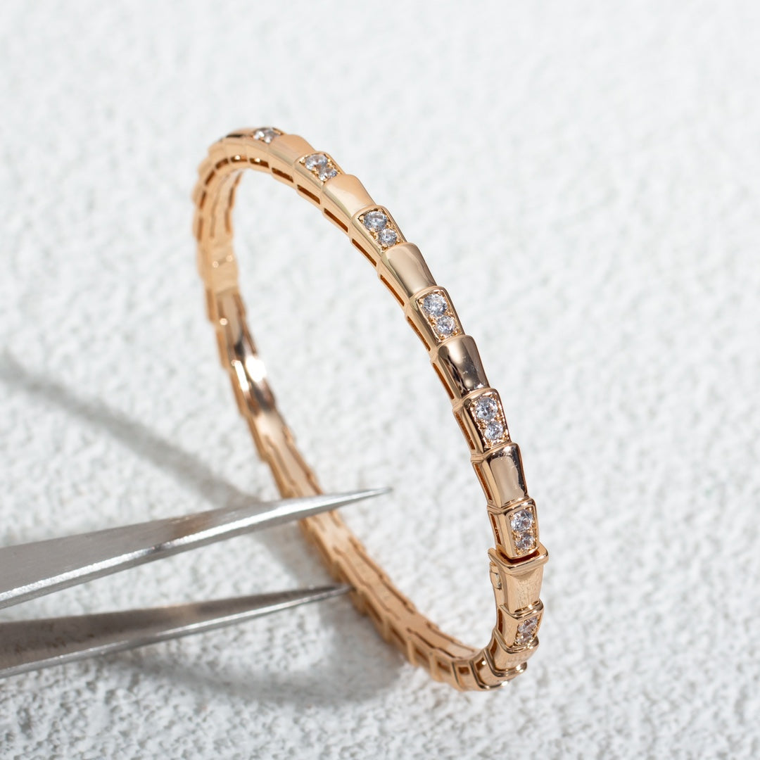 [✨ROSE✨]SERPENTI SMALL BRACELET PINK GOLD DIAMOND