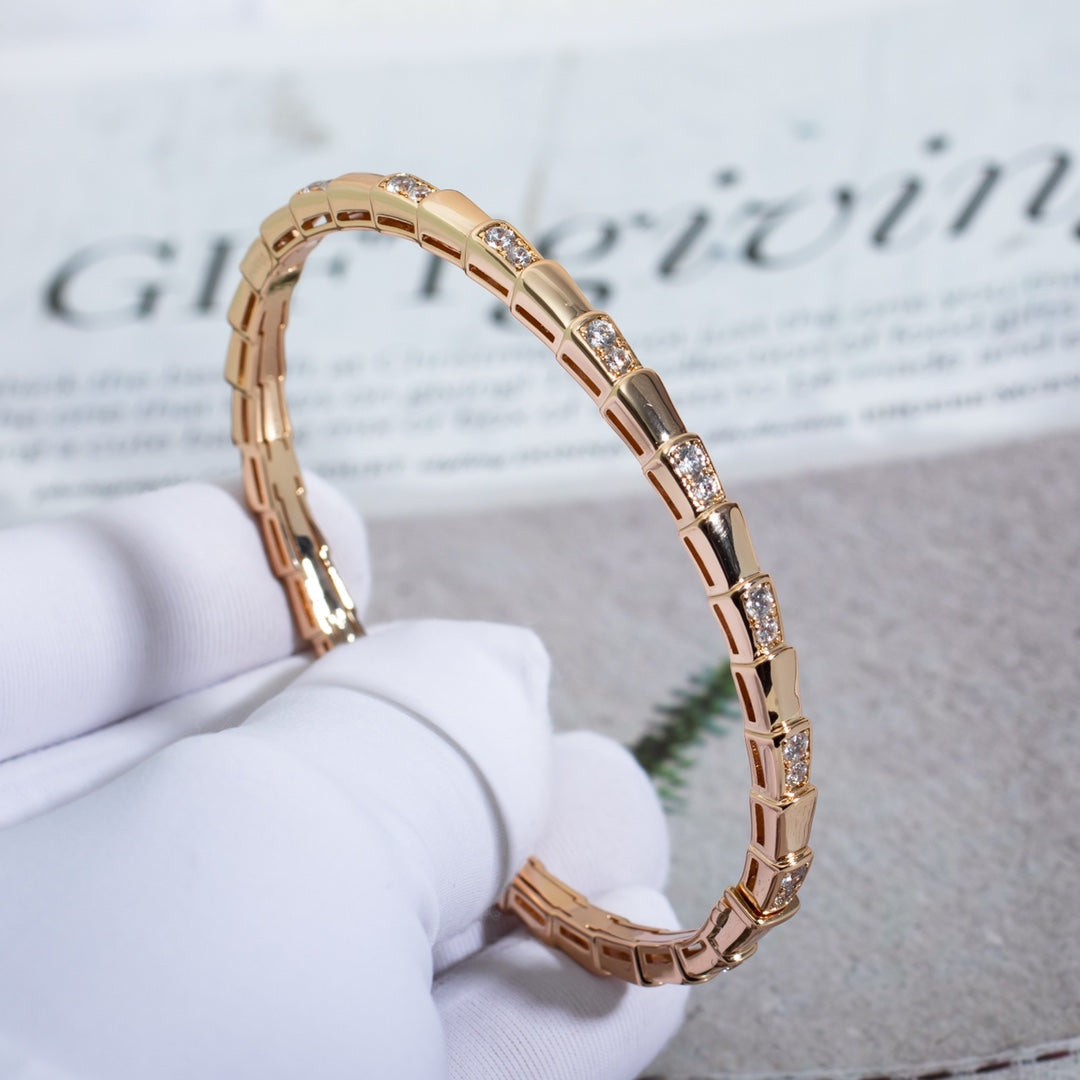 [✨ROSE✨]SERPENTI BRACELET PINK GOLD DIAMOND