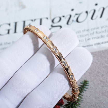 [✨ROSE✨]SERPENTI SMALL BRACELET PINK GOLD DIAMOND