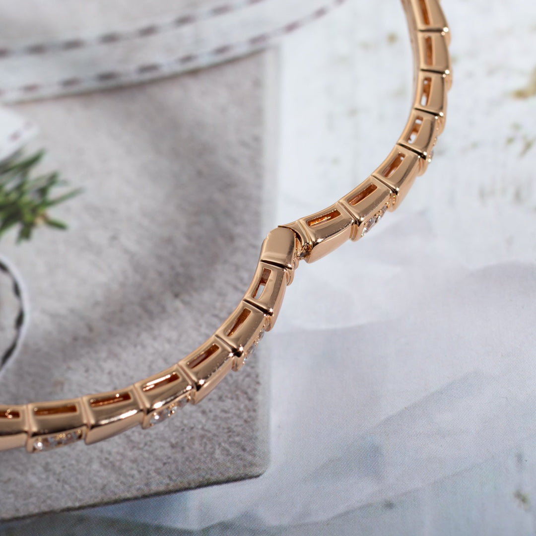 [✨ROSE✨]SERPENTI SMALL BRACELET PINK GOLD DIAMOND