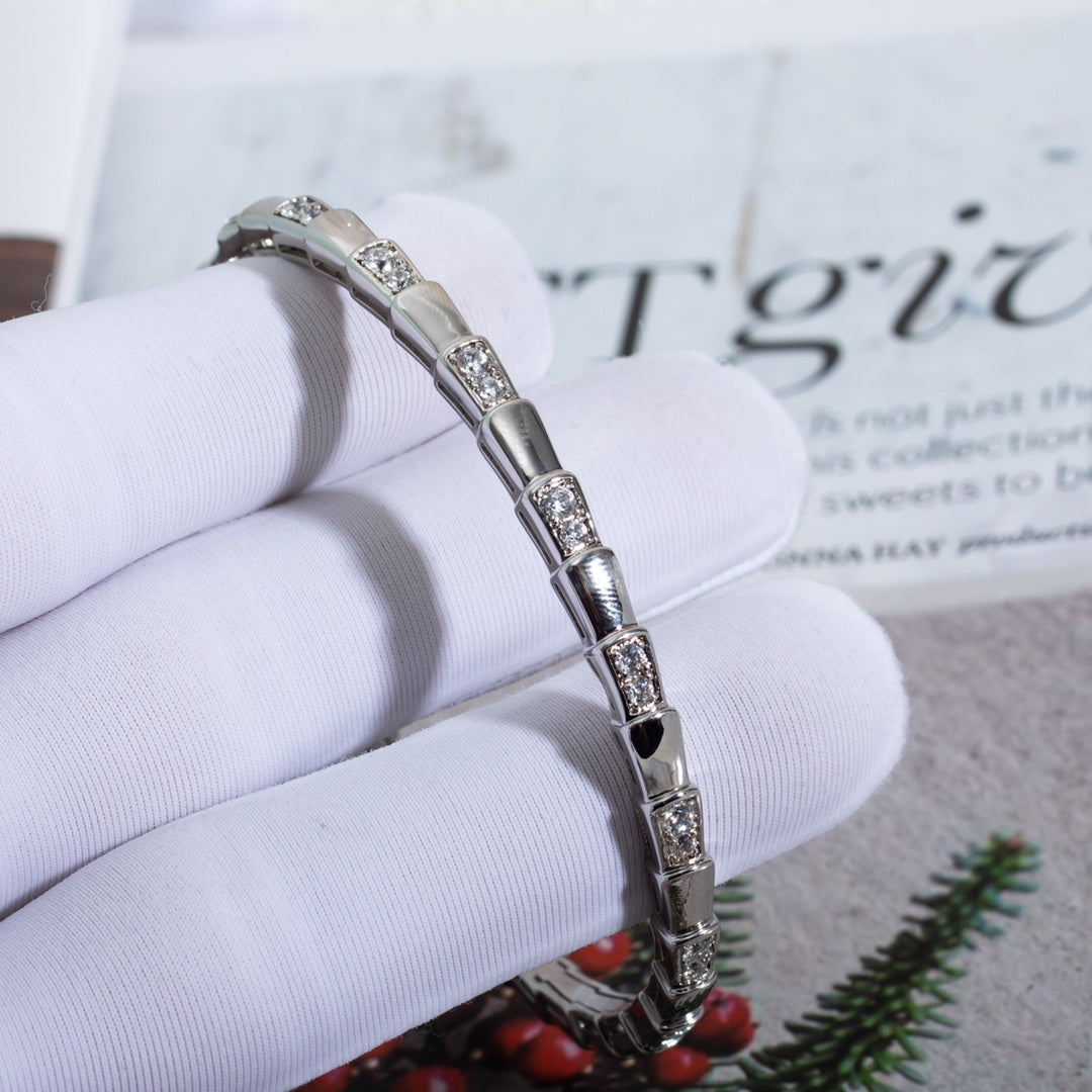 [✨ROSE✨]SERPENTI BRACELET SILVER DIAMOND