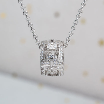 [✨ROSE✨]PARENTESI NECKLACE SILVER DIAMOND