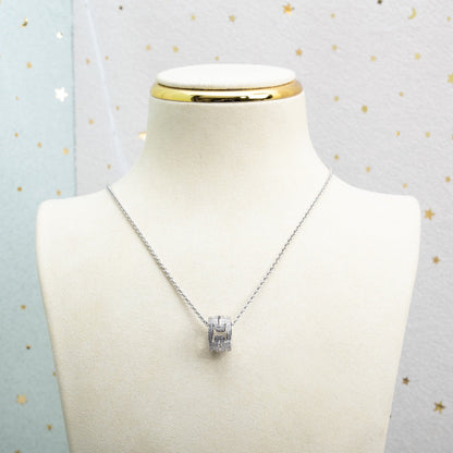 [✨ROSE✨]PARENTESI NECKLACE SILVER DIAMOND