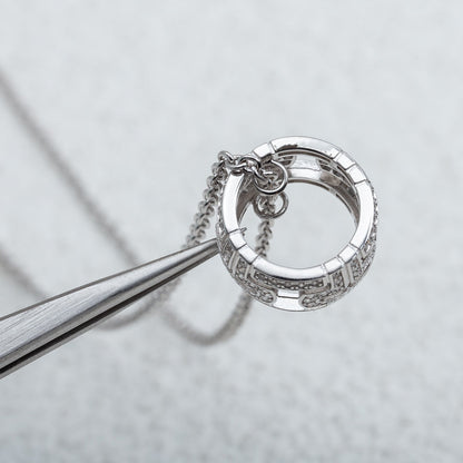 [✨ROSE✨]PARENTESI NECKLACE SILVER DIAMOND