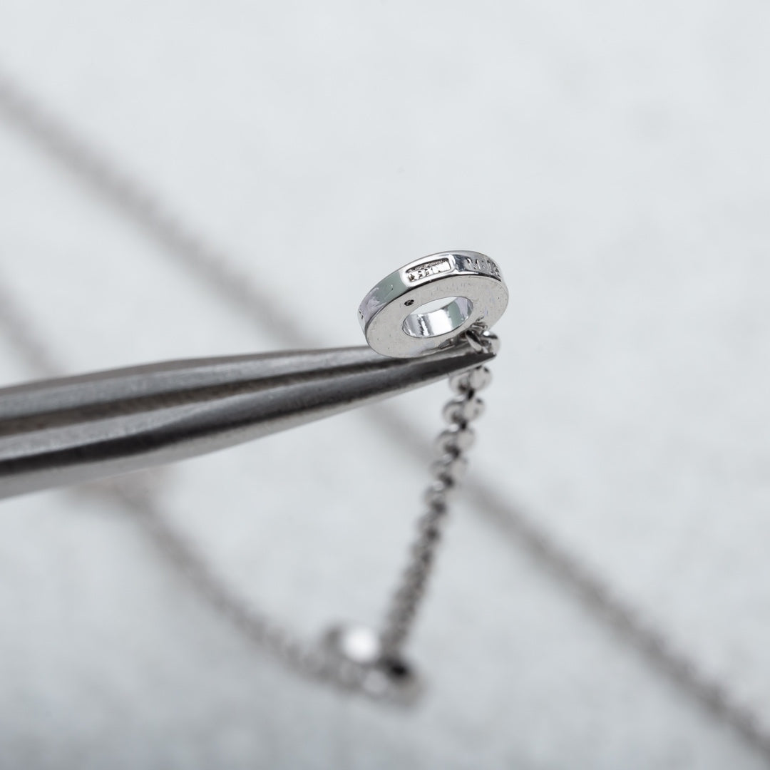 [✨ROSE✨]PARENTESI NECKLACE SILVER DIAMOND