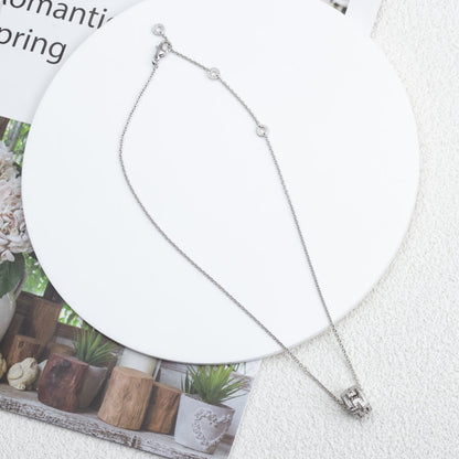 [✨ROSE✨]PARENTESI NECKLACE SILVER DIAMOND