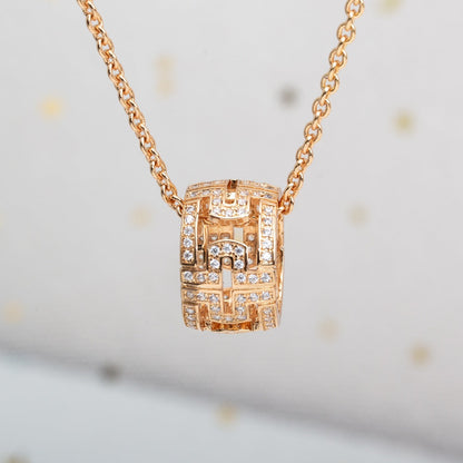 [✨ROSE✨]PARENTESI NECKLACE PINK GOLD DIAMOND