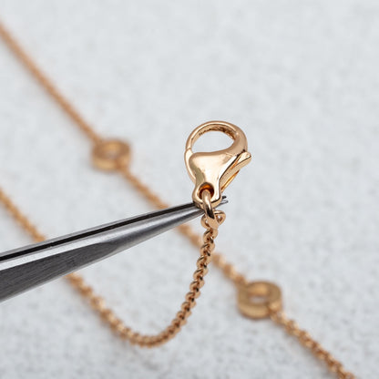 [✨ROSE✨]PARENTESI NECKLACE PINK GOLD DIAMOND