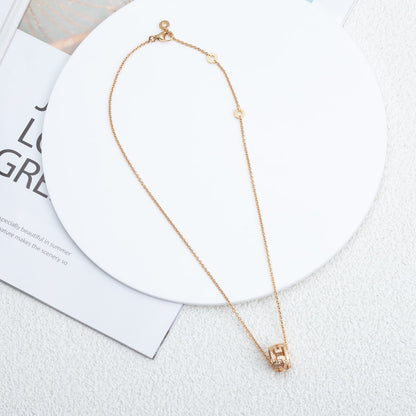 [✨ROSE✨]PARENTESI NECKLACE PINK GOLD DIAMOND