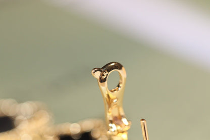 [✨ROSE✨]CLOVER EARRINGS GOLD ONYX MOP 3 MOTIF