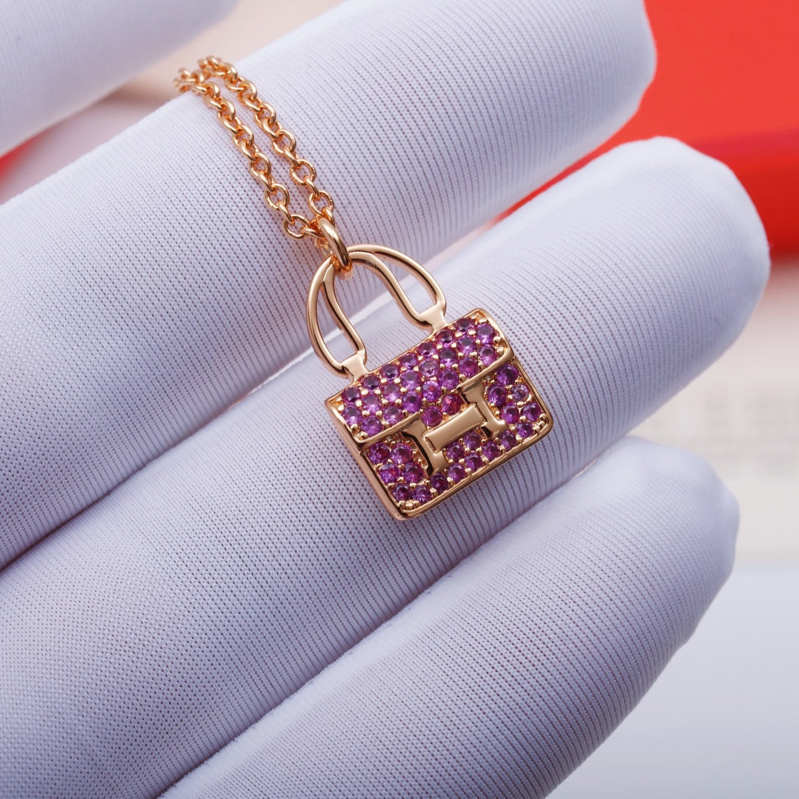 [✨ROSE✨]CONSTANCE PEDANT PURPLE DIAMOND NECKLACE