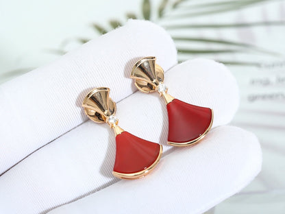 [✨ROSE✨]DREAM Carnelian PINK GOLD EARRINGS