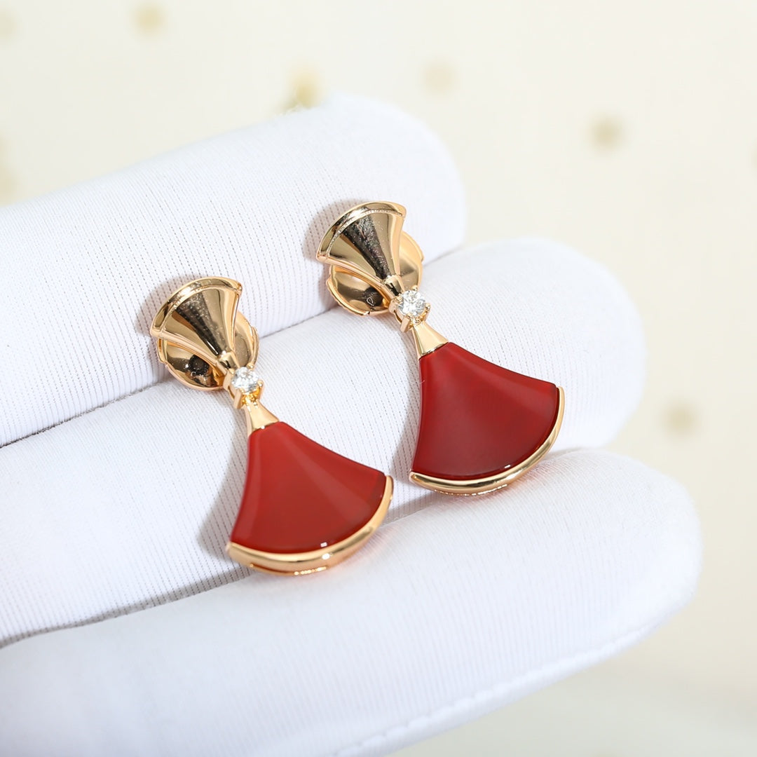 [✨ROSE✨]DREAM Carnelian PINK GOLD EARRINGS