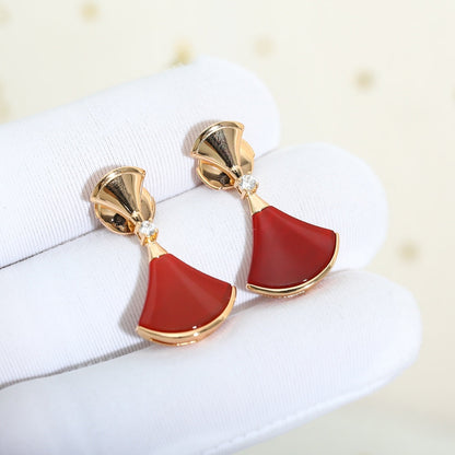 [✨ROSE✨]DREAM Carnelian PINK GOLD EARRINGS