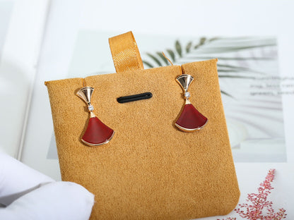 [✨ROSE✨]DREAM Carnelian PINK GOLD EARRINGS
