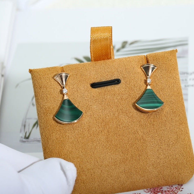 [✨ROSE✨]DREAM MALACHITE PINK GOLD EARRINGS
