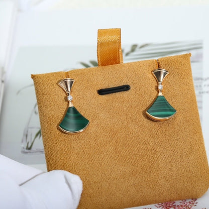 [✨ROSE✨]DREAM MALACHITE PINK GOLD EARRINGS