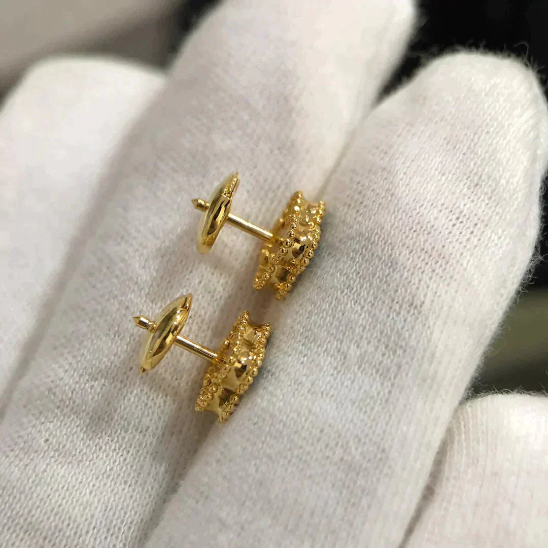 [✨ROSE✨]CLOVER MINI 9.5MM MALACHITE  EARRINGS