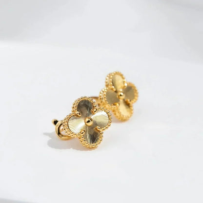 [✨ROSE✨]CLOVER MEDIUM 1 MOTIFS LASER EARRINGS
